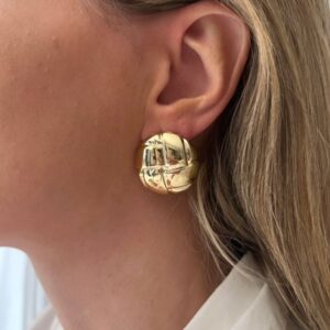 Brinco Botão Dourado