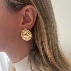 Brinco Botão Dourado