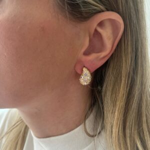 Brinco Gotinha Cravejada Dourado